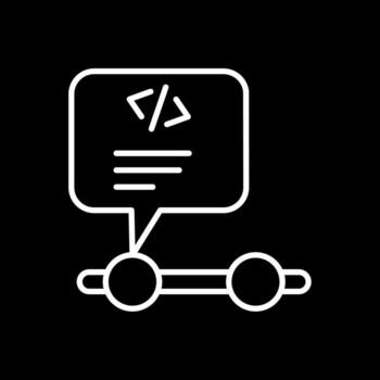 Programming Line Inverted Icon Design vector