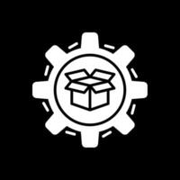 Product Management Glyph Inverted Icon Design vector