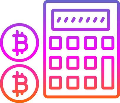 Calculator Calculator Line Gradient Icon Design vector