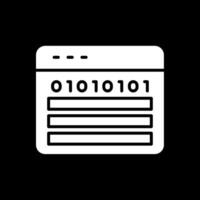 Web Programming Glyph Inverted Icon Design vector