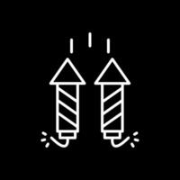 Firework Line Inverted Icon Design vector