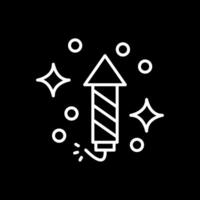 Firework Line Inverted Icon Design vector