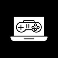 Game Development Glyph Inverted Icon Design vector