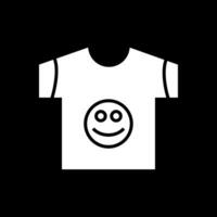 T Shirt Glyph Inverted Icon Design vector