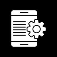 App Development Glyph Inverted Icon Design vector