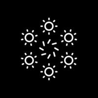 Firework Line Inverted Icon Design vector