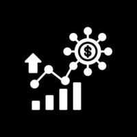 Business Chart Glyph Inverted Icon Design vector