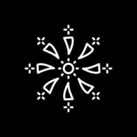 Firework Line Inverted Icon Design vector