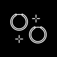 Hoop Earrings Line Inverted Icon Design vector