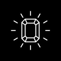 Gem Line Inverted Icon Design vector