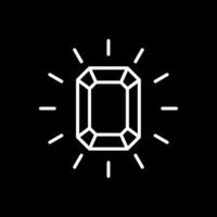 Gem Line Inverted Icon Design vector