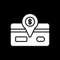 Direct Debit Glyph Inverted Icon Design vector