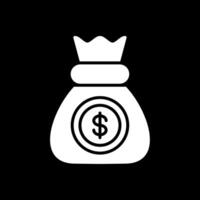 Money Glyph Inverted Icon Design vector