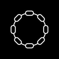 cadena línea invertido icono diseño vector