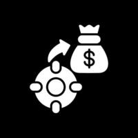 Aim Glyph Inverted Icon Design vector