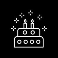 Cake Line Inverted Icon Design vector