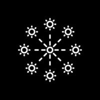 Firework Line Inverted Icon Design vector
