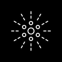 Firework Line Inverted Icon Design vector