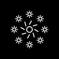 Firework Line Inverted Icon Design vector