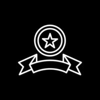 emblema línea invertido icono diseño vector