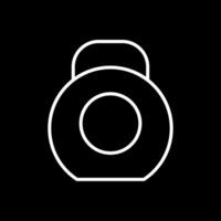 Kettlebell Line Inverted Icon Design vector