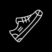 Shoe Line Inverted Icon Design vector