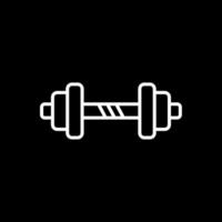 Barbell Line Inverted Icon Design vector