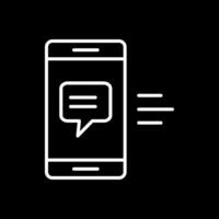 Mobile App Line Inverted Icon Design vector