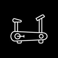 Stationary Bicycle Line Inverted Icon Design vector