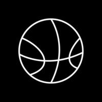 baloncesto línea invertido icono diseño vector