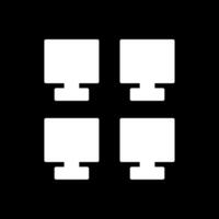 Monitors Glyph Inverted Icon Design vector