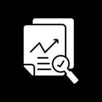 Data Quality Glyph Inverted Icon Design vector