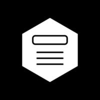 Hexagon Glyph Inverted Icon Design vector