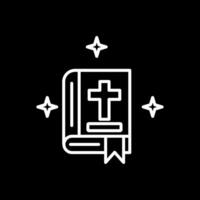 Bible Line Inverted Icon Design vector