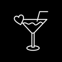 Cocktail Line Inverted Icon Design vector