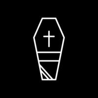 Coffin Line Inverted Icon Design vector