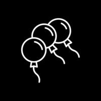 Balloons Line Inverted Icon Design vector