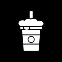 Soda Glyph Inverted Icon Design vector