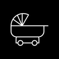 Pram Line Inverted Icon Design vector