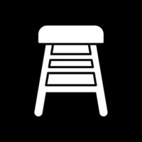 Bar Stool Glyph Inverted Icon Design vector
