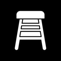 Bar Stool Glyph Inverted Icon Design vector