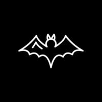 Bat Line Inverted Icon Design vector