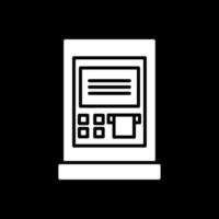 Atm Glyph Inverted Icon Design vector