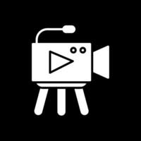 Camera Glyph Inverted Icon Design vector