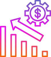 Wind Turbine Line Gradient Icon Design vector