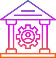 Saw Machine Line Gradient Icon Design vector