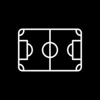 Soccer Field Line Inverted Icon Design vector