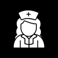 Nursing Glyph Inverted Icon Design vector