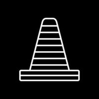 Traffic Cone Line Inverted Icon Design vector
