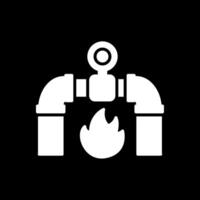 Gas Glyph Inverted Icon Design vector